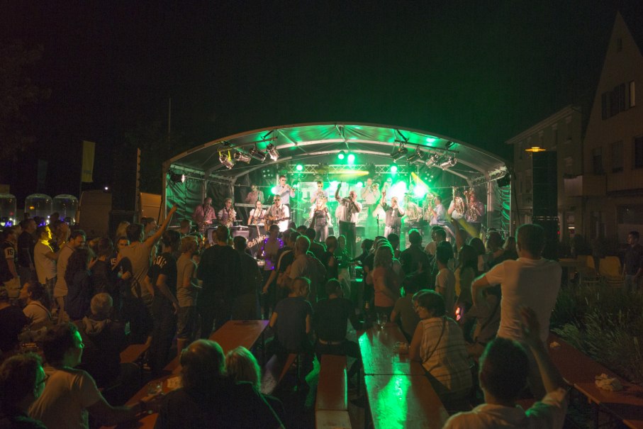 Bühne mit Musik am Neckarfest, © D. Jüptner