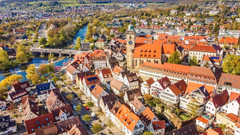 Nürtingen im Frühling aus der Luft, © Daniel Jüptner