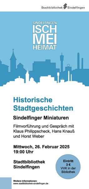 Historische Stadtgeschichten Sindelfinger Miniaturen, © Stadtbibliothek Sindelfingen