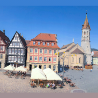 Marktplatz mit Rathaus und Johanniskirche, © Foto Thomas Zehnder Hostrup Fotografie