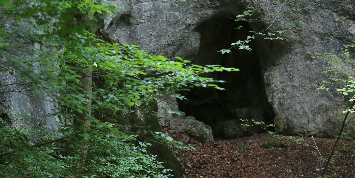 Die Wassersteinhöhle liegt direkt am Premiumweg, © Bad Urach Tourismus