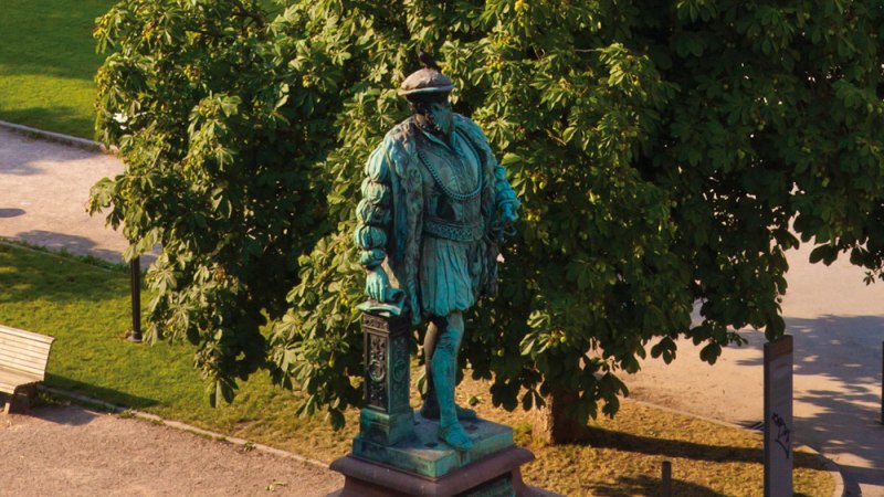 Das Herzog Christoph Denkmal auf dem Schlossplatz Stuttgart, © Werner Dieterich