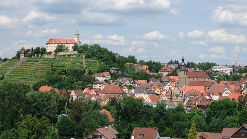 Blick auf Schloss Kaltenstein und Vaihingen an der Enz, © Stadt Vaihingen an der Enz