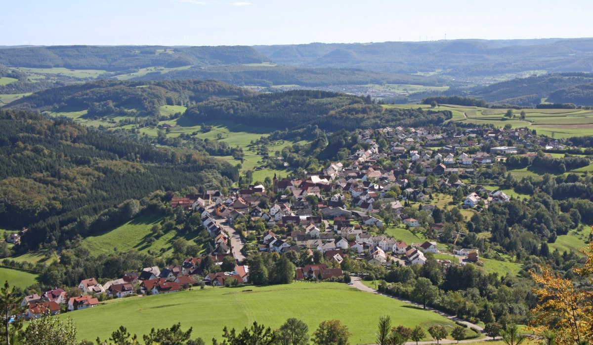 Blick auf Wissgoldingen, © Foto: Frieder Kopper