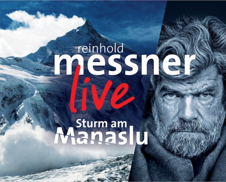 Reinhold Messner live "Sturm am Manaslu", © REISEFIBEL Reisebüro & Buchhandlung