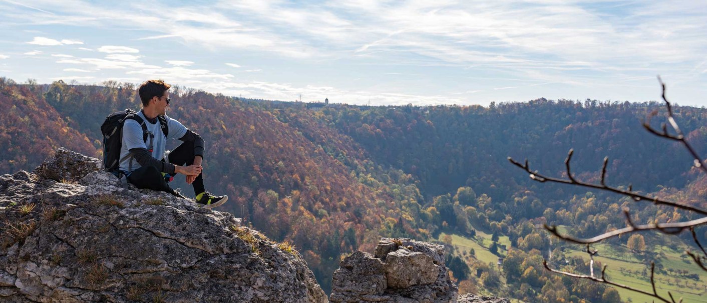 Aussicht vom Kahlenstein Fels, Schwäbische Alb