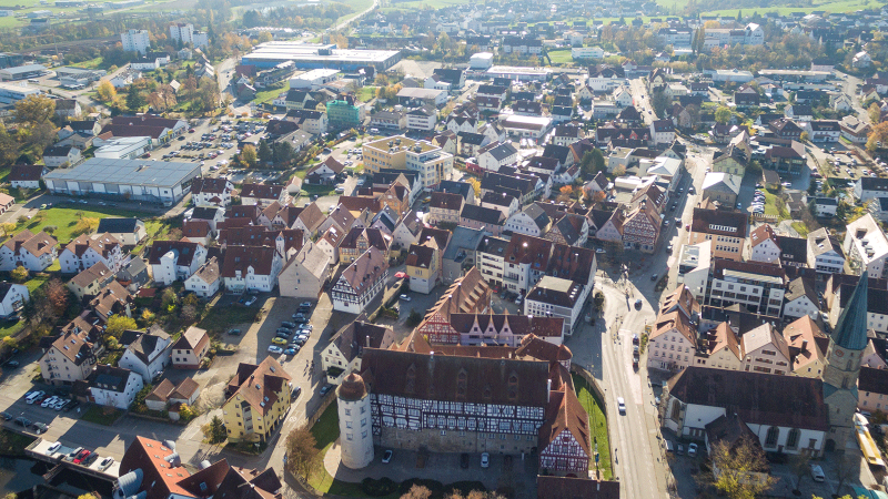 Stadt Gaildorf aus der Luft, © Stadt Gaildorf