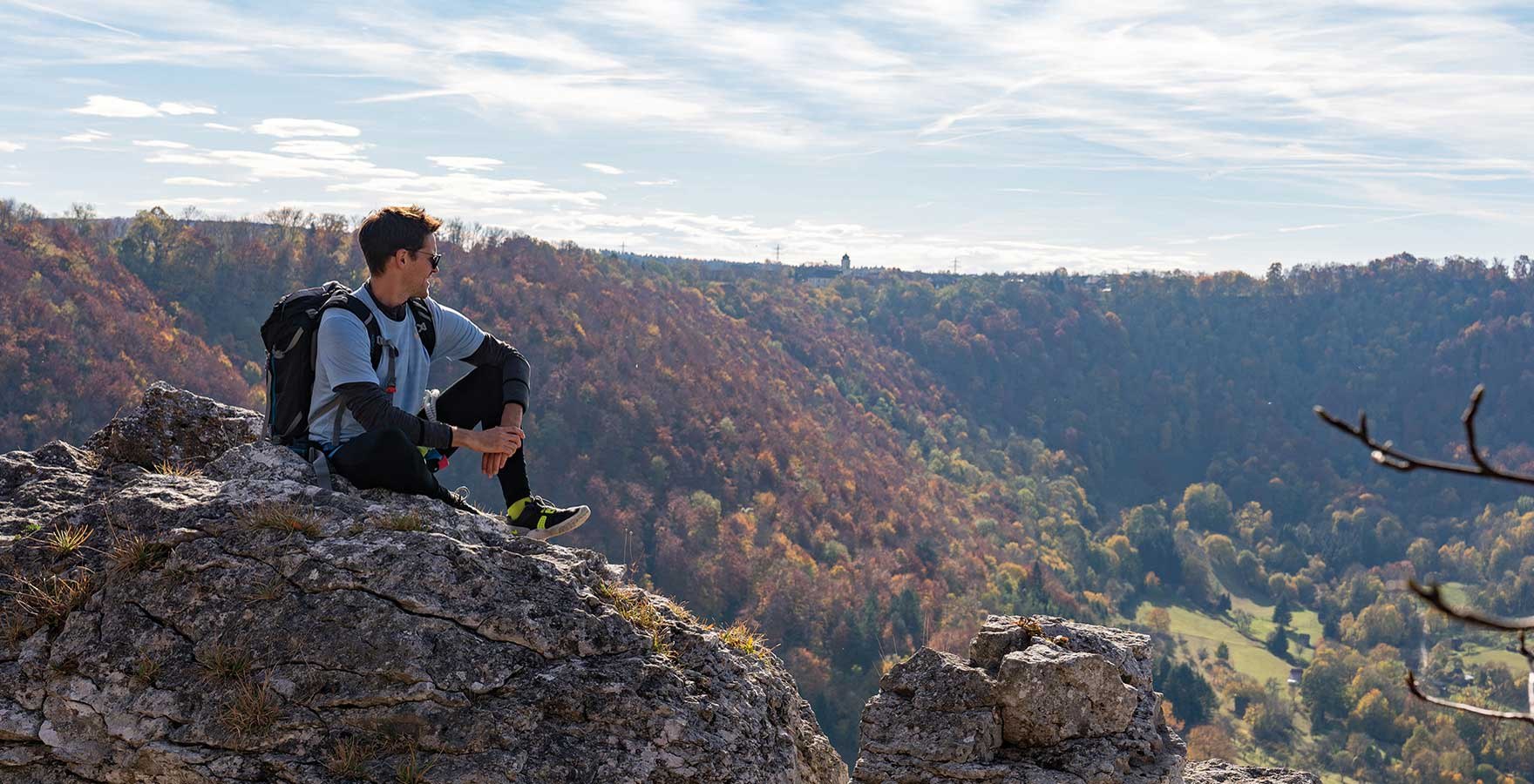 Aussicht vom Kahlenstein Fels, Schwäbische Alb