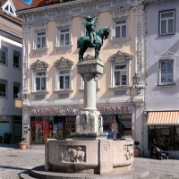 Postmichelbrunnen in Esslingen am Neckar, © EST