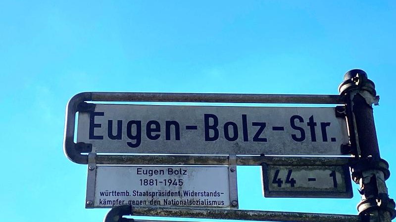 Straßenschild Eugen-Bolz-Str., © Böblingen