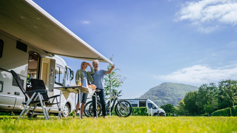 Mitten im Grünen - der neue Wohnmobilstellplatz an der Panorama Therme Beuren, © Thomas Niedermüller