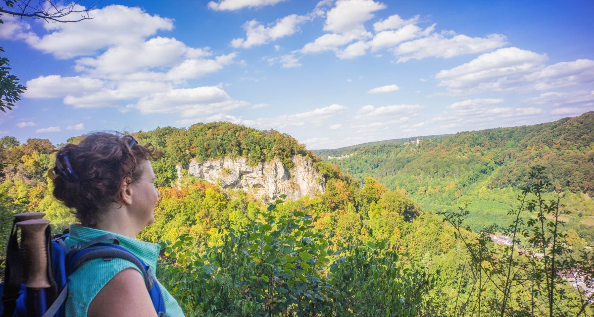 Blick zum Geiselstein: der Geislinger Grand Canyon, © Stadt Geislingen an der Steige