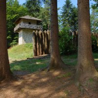 rekonstruierter Limeswachturm bei Großerlach-Grab, © Q-vadis - Naturpark - Schwäbischer Wald